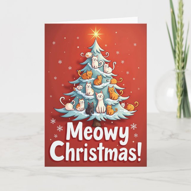 Meowy Christmas Cats Card (Front)