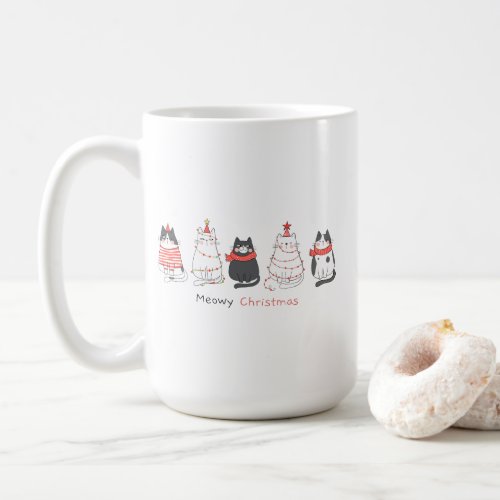 Meowy Christmas Cats Coffee Mug