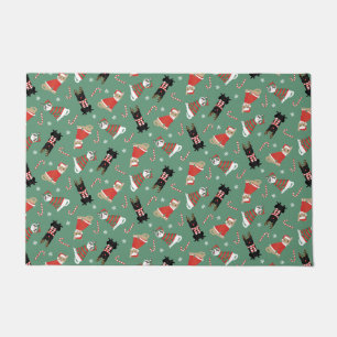 Meowy Christmas Cats Doormat