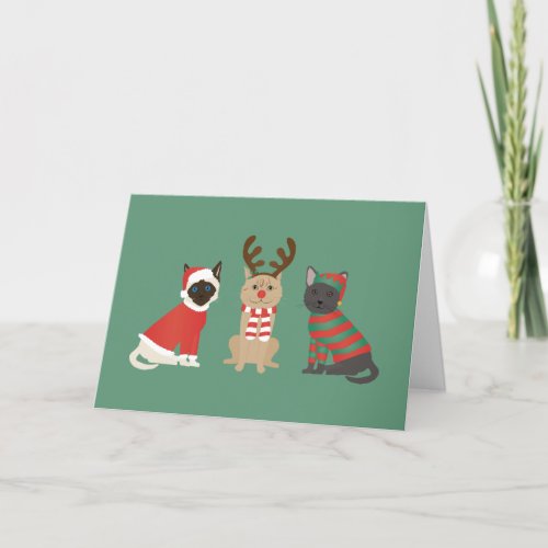 Meowy Christmas Cats Holiday Card