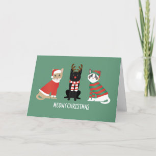 Meowy Christmas Cats Holiday Card