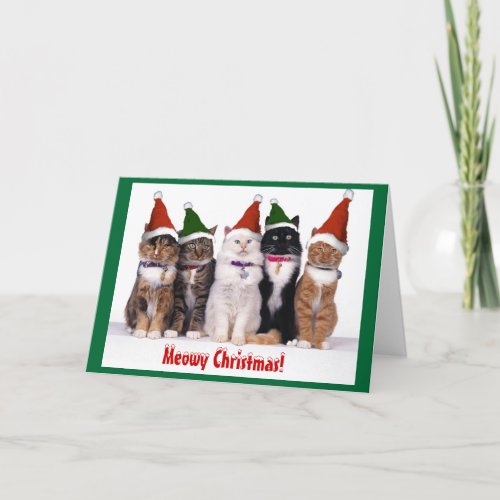 Meowy Christmas Cats Holiday Card