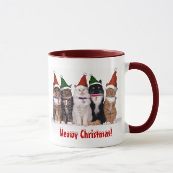 "meowy Christmas!" Cats In Hats Mug by kokobaby at Zazzle