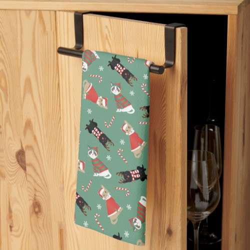 Meowy Christmas Cats Kitchen Towel