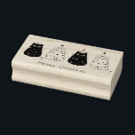 Meowy Christmas Cats  Rubber Stamp<br><div class="desc">Meowy Christmas Cats rubber stamp
Transform any craft project with these personalized maple wood art stamps. Leave a customized impression by uploading a design,  image,  pattern,  or text onto our site and make a unique wood stamp.</div>