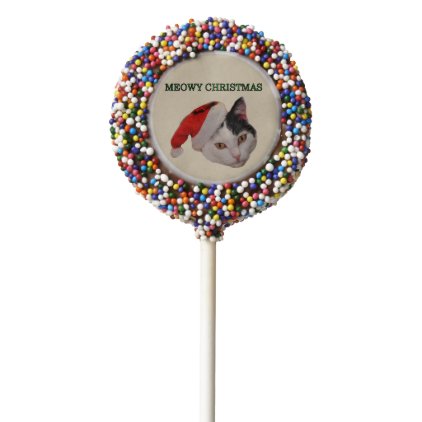 Meowy Christmas Chocolate Dipped Oreo Pop