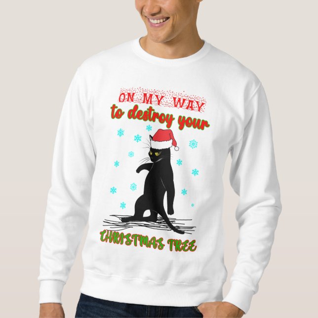 MEOWY CHRISTMAS, Christmas Gift, Merry Christmas Sweatshirt (Front)