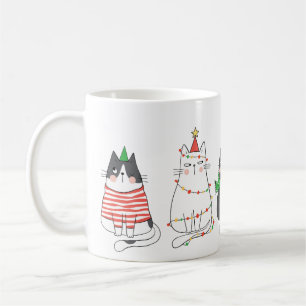 Meowy Christmas Cute Cat Holiday Mug