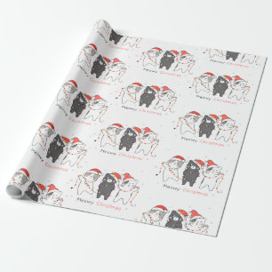 Meowy Christmas cute cats Wrapping Paper