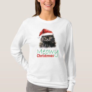 Meowy Christmas, cute Christmas Cats Long Sleeve T-Shirt