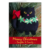Meowy Christmas for Daughter and Her Family, (Front)