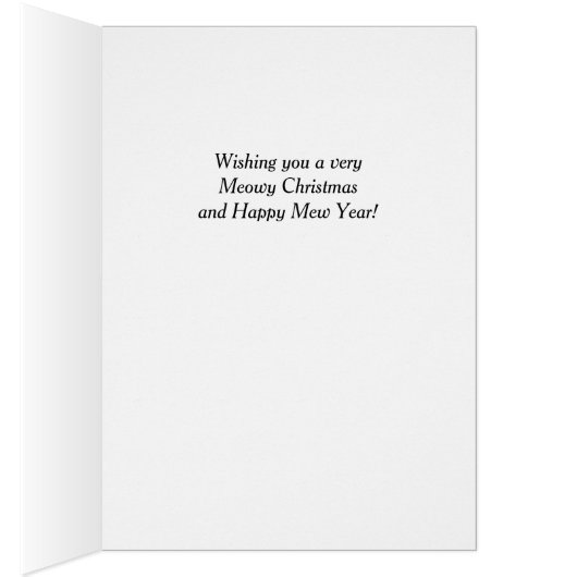 Meowy Christmas for Sister, Black Cat Ornament (Inside (Right))