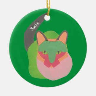 Meowy Christmas from your cat personalized Ceramic Ornament
