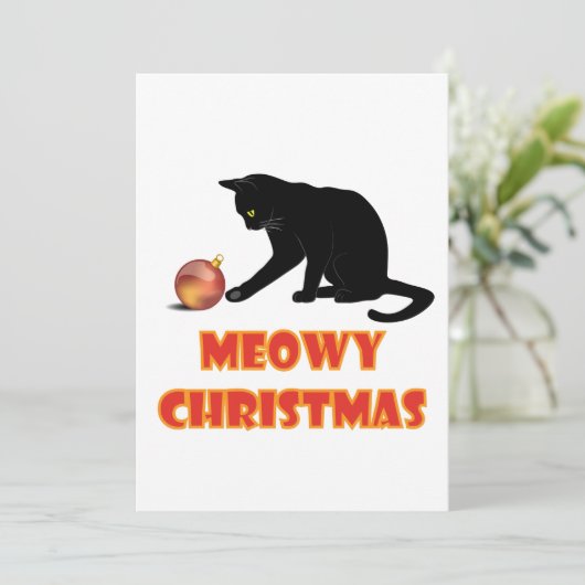 Meowy Christmas Funny Cat (Standing Front)
