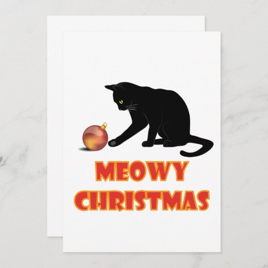 Meowy Christmas Funny Cat (Front/Back)