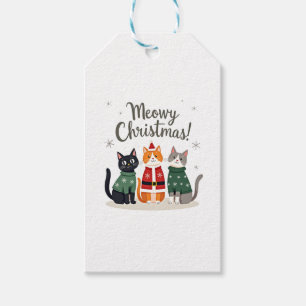 Meowy Christmas Funny Cat Christmas Holiday Xmas S Gift Tags