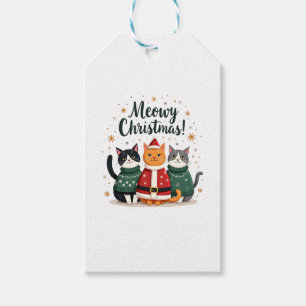 Meowy Christmas Funny Cat Christmas Holiday Xmas S Gift Tags