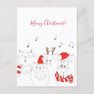 Meowy Christmas! Funny Cats/ Personalized Postcard