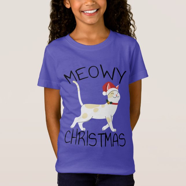 Meowy Christmas - Funny Christmas     T-Shirt (Front)