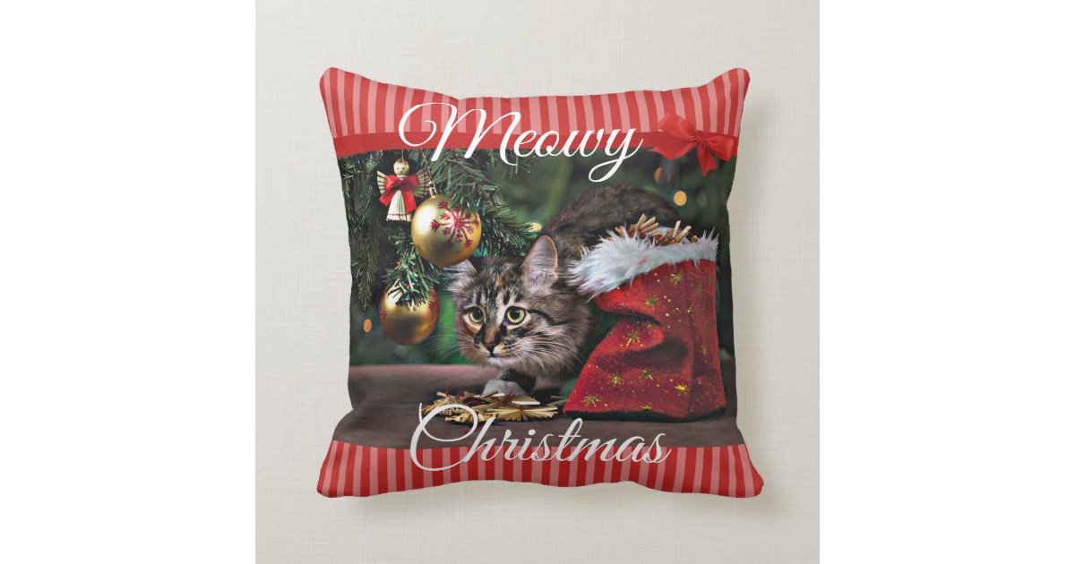 christmas cat pillow covers