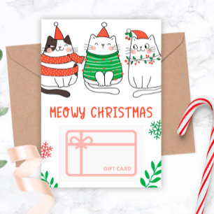 Meowy Christmas Gift Card Holder