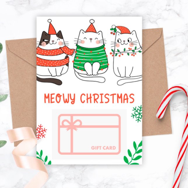 Meowy Christmas Gift Card Holder (Creator Uploaded)