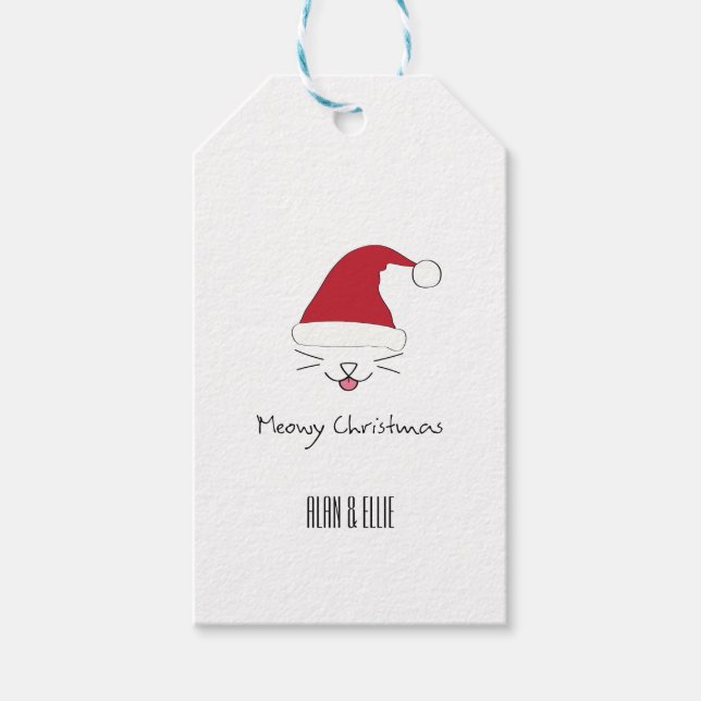 Meowy Christmas Gift Tag (Front)