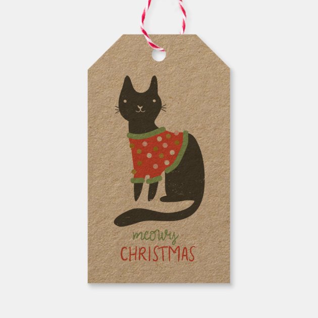 Meowy Christmas Gift Tags