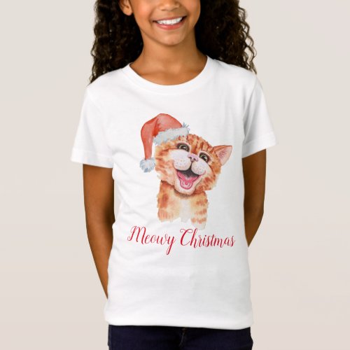 Meowy Christmas Happy Cat T_Shirt
