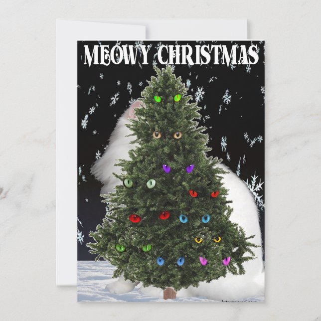 Meowy Christmas Holiday Card (Front)