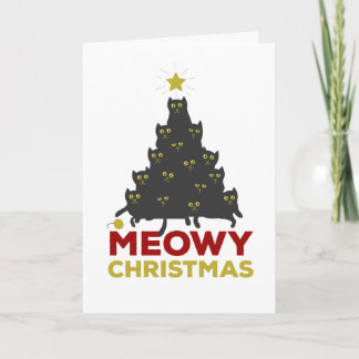 Meowy Christmas Holiday Card