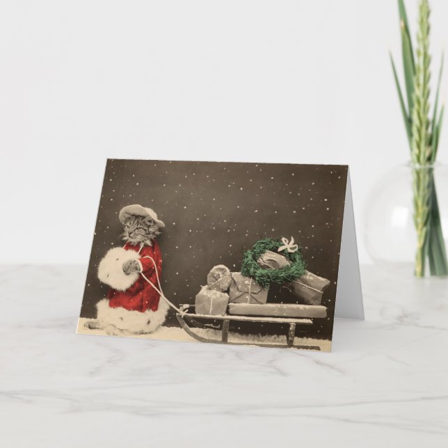 Meowy Christmas Holiday Card (Front)