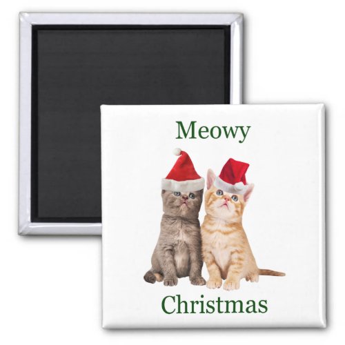Meowy Christmas Kitten Magnet