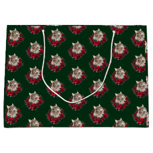 Meowy Christmas Maine Coon Cat  Large Gift Bag
