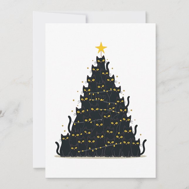 Meowy Christmas Merry Catmas Invitation (Front)