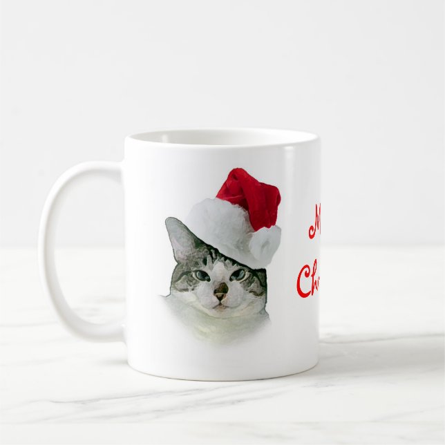 Meowy Christmas!  mug (Left)