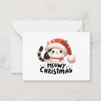 Meowy Christmas Note Card