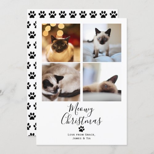 Meowy Christmas Pet Cat Christmas Card