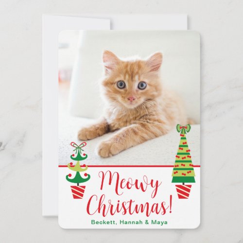 Meowy Christmas Photo Holiday Card