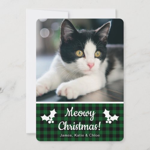 Meowy Christmas Photo Holiday Card