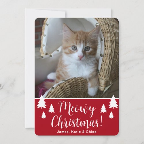 Meowy Christmas Photo Holiday Card