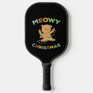 Meowy Christmas   Pickleball Paddle
