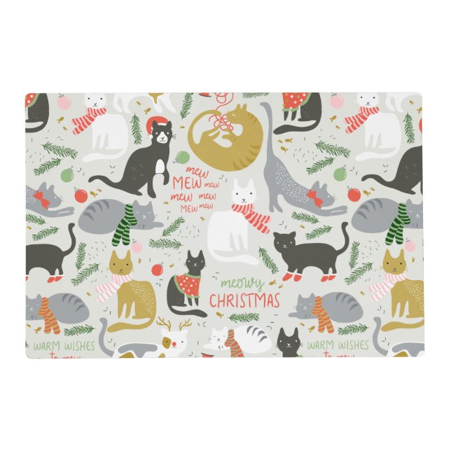 Meowy Christmas Placemat (Front)