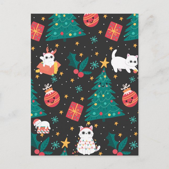 Meowy Christmas Postcard (Front)