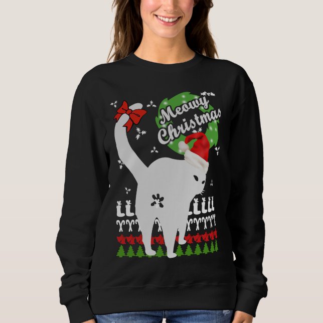 Meowy Christmas Sweatshirt (Front)