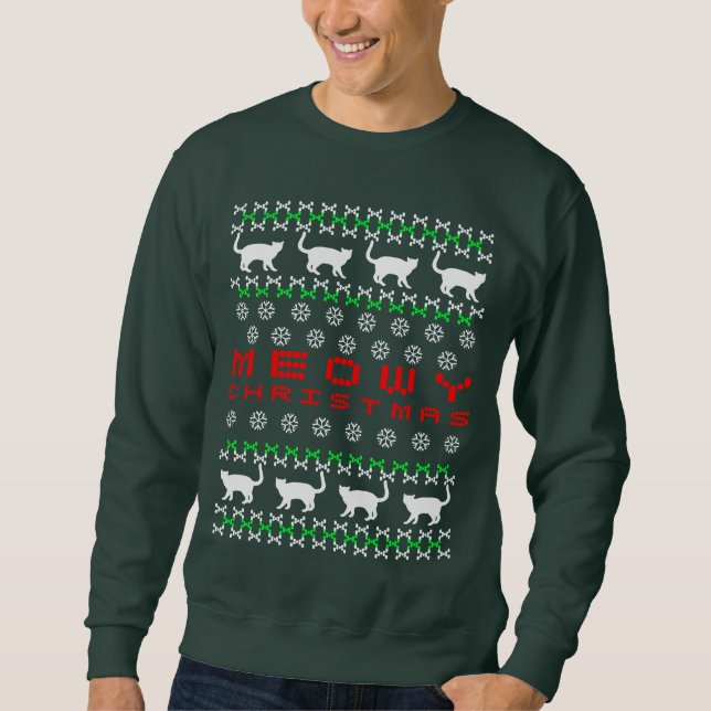 Meowy Christmas Sweatshirt (Front)