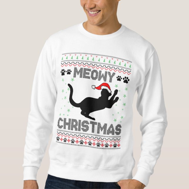 Meowy Christmas Sweatshirt (Front)