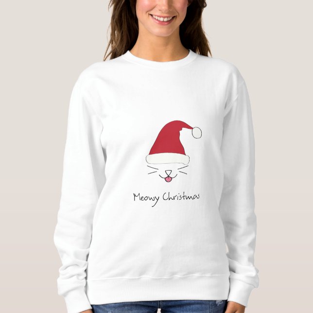 Meowy Christmas Sweatshirt (Front)