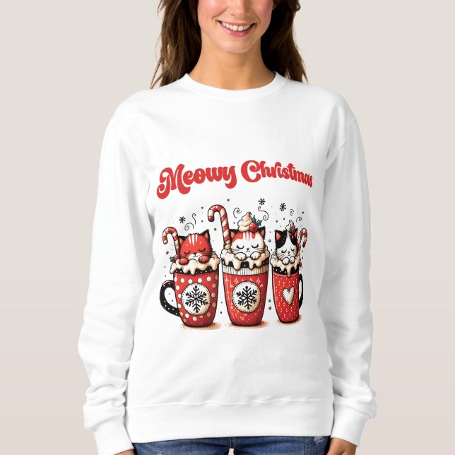 meowy christmas sweatshirt (Front)