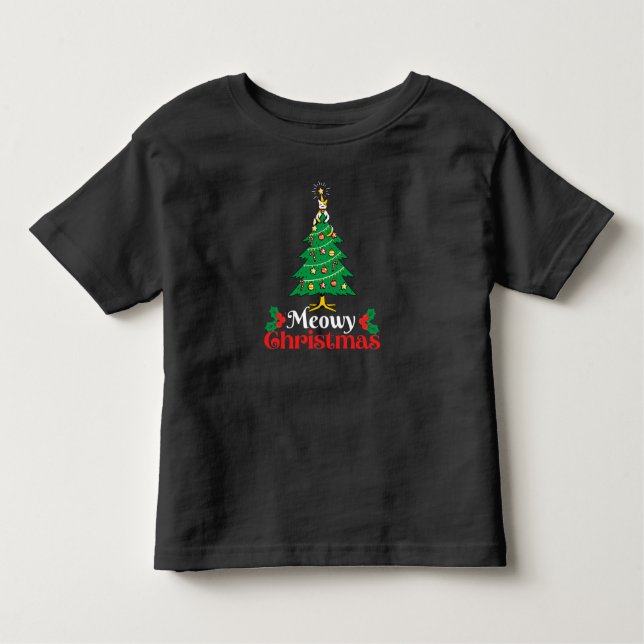 Meowy Christmas T-Shirt (Front)